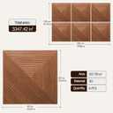 Acoustic Wall Panels 6 Pack,23.62*23.62 Inch Sound Absorbing Panels with Adhesive Glue & Cutting Knife,High Density Noise Reduction Panels,Peel and Stick Wood Accent Wall Panels for Home Office Studio