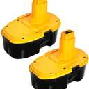 SupeRakita 18V Replacement Battery for DeWALT: 18 Volt 5.0Ah XRP DC9096 Ni-Mh Batteries Compatible with DC9098 DC9099 DW9095 DW9096 DW9098 Cordless Power Tools 2 Packs