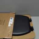 Mayfair Padded Toilet Seat, Cushioned Soft Vinyl over Wood Core Seat, Secure Hinges, Easy Clean, Made in USA, Round, Black