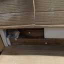 Aheaplus Rotating Bookshelf, Small Corner Bookshelf for Small Space, 360 Display 4 Tier Floor Standing Bookcase Storage Rack, Wood Narrow Book Shelf Organizer for Bedroom, Living Room, Rustic Brown