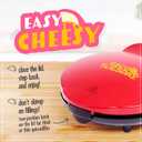 Taco Tuesday Deluxe 10-inch 6-Wedge Electric Quesadilla Maker with Extra Stuffing Latch, Red