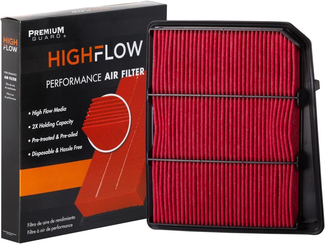 HIGHFLOW High Performance, Pre-Oiled Disposable Engine Air Filter PA99212X | Fits 2017-2024 Nissan TITAN
