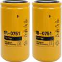 2PCS 1R-0751 Fuel Filter Compatible With Caterpillar 3116, 3126, 3306 C7 Engine Replaces BF7634