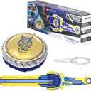 INFINITY NADO Battling Toys, Battle Set for 8-12 with Spinning Top & Sword Launcher, Metal battling Game top for Boys and Girls Age 5+, Fury Wave Dragon, Sapphire Blue