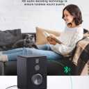 COMSOON Bluetooth AUX Adapter for Car, Noise Reduction Bluetooth Receiver for Music/Hands-Free Calls, Wireless Audio Receiver for Home Stereo/Speaker, 16H Battery Life/Dual Connect (All Black)