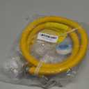 Roastove 48" Flexible Yellow Coated Gas Line Connector Kit for Stove, Dryer, Gas Water Heater, Furnace,5/8 in.OD(1/2 in. IDFlexible Gas Line with Connector 1/2" FIP &1/2"MIP & 3/4"MIP Fitting