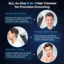Valano Beard Trimmer Hair Clippers for Men All-in-One Self-Sharpening Electric Men's Cordless Rechargeable Mustache Grooming Kit Gift for Ear Nose Body Public