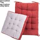 POMIU Rocking Chair Cushion Chair Cushions Chair Pad Chair Pads Sets Indoor Back Seat Cushion Office Chair Desk Chair Dining Chairs Home Kitchen Chair Room (Bordeaux Red)