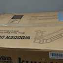 Dog Ramp for Bed or Couch, Wooden Pet Ramp with 20 Gentle Slope, Removable Side Rails, Non-Slip Surface, Top Platform & Wheels, Safe Bed Ramp for Small, Large & Senior Dogs, 60" Long, Mahogany