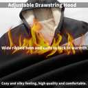 Men's Winter Fleece Thermal Jackets for Men Sherpa Lined Hoodies Warm Thick Jacket Outerwear (XL)