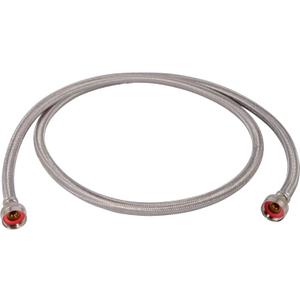 Eastman 6 ft Washing Machine Hose Connector, 3/4 in FHT x 3/4 in FHT, Braided Stainless Steel, 48369