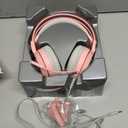 SOMIC G951s Pink Stereo Gaming Headset with Mic for PS4,Xbox,PC,Mobile Phone,3.5mm Noise Reduction Cat Ear Headphones Lightweight Over Ear Headphones for Woman
