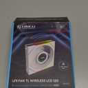 Lian Li UNI Fan TL LCD Wireless 120-Single Pack (Reverse Blade)-2.4 GHz Wireless Signal ARGB Fan-Infinity Mirror-Daisy-Chain -Syncing Lighting-Controller NOT Included & Required - White (12RTLLCD1W1W)