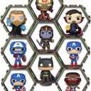 YODAR 9 PCS Riser Display Shelf for Funko POP Figures, Floating Shelves Display Ledge for Organizer and Decoration, Collectibles Display Stands Showcase, Glowing at night