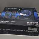 1200W RGB Subwoofer, Slim Underseat Car Subwoofer and Amp Package with RGB Beat-Synced Light, Individual Control for Low Pass/Gain/Boost Bass, Deep Bass Perfect for Truck/SUV/Jeep/MPV