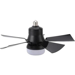 Dpofirs Light Ceiling Fan with Light and Remote, 30006500K Dimmable LED Ceiling Fan with Timer, E26 Light Bulb Screw in Ceiling Fan for Bedroom, Living Room (Black)