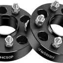 5x4.75 Wheel Spacers 1.5" (38mm) Bore 70.5mm with M12X1.5 Studs for Chevy S10 Camaro Corvette Impala | GMC S15 Sonoma Jimmy | Pontiac Firebird GTO Phoenix | Cadillac XLR, 2PCS 5x120.65mm Wheel Adapter (Black)