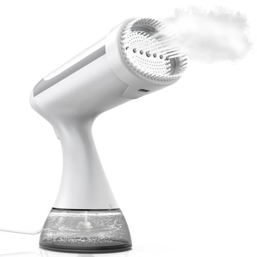 ZOOY Steamer for Clothes 1500W, Clothes Steamer for Home, Office, Travel, Portable Handheld Garment Steamer Upgraded 300ML Large Capacity Water Tank, Wrinkle Remover(White)