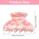 WILLBOND 6 Pieces Medium Hair Claw Clips for Thin Hair 2.6 Inch Tortoise Shell Clip Banana Jaw Hairpin French Style Barrettes Head Accessories for Women Girls(Elegant Patterns)