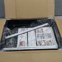 2 Pack Pull Out Cabinet Organizers 16.5" Deep With Raising Pad for Framed Cabinets,Expandable Slide Out Drawers Upgrade 3 Slide Rails,Roll Out Shelves,Adjustable Width 12.1"-20.45" Black