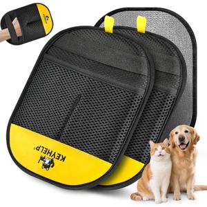 2PCS Pet Hair Removal Gloves for Dogs & Cats, Newly Upgraded Reusable Electrostatic Pet Hair Glove, Magic Brush Pet Hair Remover Tool for Clothing, Couch, Carpet, Car Seat