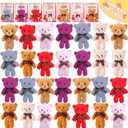 28PACK Bears Valentines Day Gifts for Kids Party Favors Classroom Bulk Kids Valentines Day Cards for School Class Non Candy Goodie Bag Stuffers Stuffed Animals Plush Toys Treats Classroom Exchange