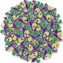 Lyrow 100 Pcs Mardi Gras Iron on Patches Mardi Gras Fleur De Lis Embroidered Sew Applique Iron on Patches DIY Crafts for Clothing Jacket Jeans Pants Dress Backpack Hat Decorations