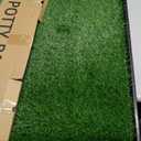 LOOBANI Large Dog Grass Pad with Tray - 35x23in Dog Litter Box with 2 Artificial Grass Patch + 2 Washable Pee Pads - Quickly Absorbency Indoor Outdoor Potty for Patio Balcony Apartment Use
