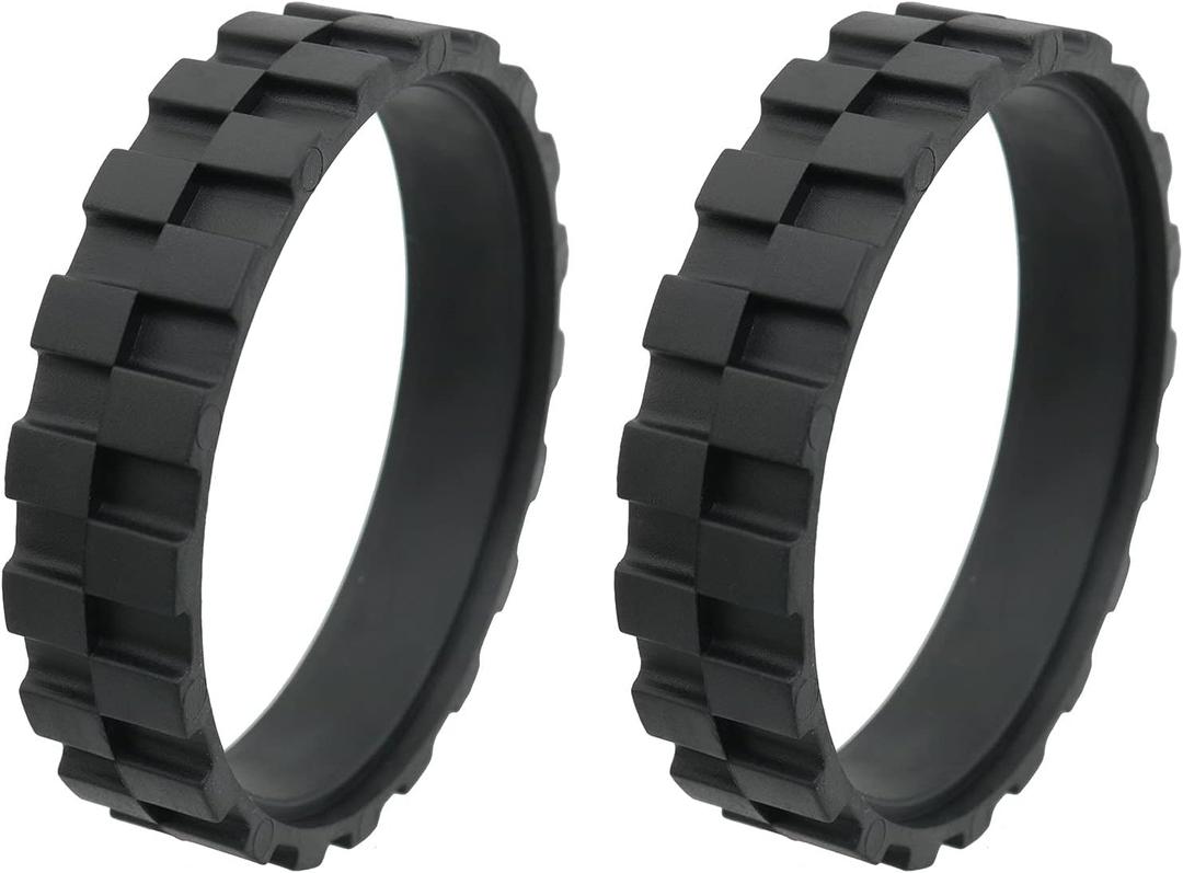 1 Pair 0.59Inch 1.5cm Roomba Tires for Wheels Series 500, 600, 700, 800, and 900 Antislip, Replacement for All Roomba Models, Black