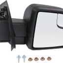 JDMSPEED Passenger Side View Mirror Power Heated LED Signal Textured Black Right Compatible with 2015-2020 Ford F150 With Blind Spot Glass, Power Glass FL3Z17683CB(6Pins)