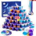 Slime Party Favors, 58 Pack Galaxy Easter Slime Jar kit - Stretchy, Non-Sticky, Mess-Free, Stress Relief, and Safe for Kids Girls Boys-Classroom Reward, Party Supplies Basket Filler Putty Toy