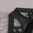 Huwena Christmas Tree Stand with Water Reservoir 8ft Christmas Tree Holder Real Xmas Artificial Trunks Stand Fits Up to 5" Pine Holder Base Cast Iron for Xmas Rustic Decoration Square (Black,Vintage)