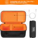 Hard Carrying Case for JBL Flip 7/6 / 5 Portable Bluetooth Speaker, Storage Holder Travel Bag with Mesh Pocket for USB Cable, Very Suitable for Home, Outdoor, and Travel, Black