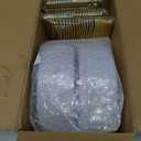 WELLIFE 100PCS White Plastic Dessert Plates and 100PCS Gold Disposable Forks, Premium Hard Dessert Plate 7.5, Appetizer Plastic Plates for Party and Wedding