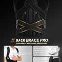 Posture Corrector for Women & Men, Back Brace Advanced Full Back Support for Upper & Lower Back Pain Relief, Spine, Neck, and Hump, X-Style Medical-Grade Lumbar Support System with Adjustable Shoulder Straightener and Breathable Design for Long Sitting and Exercises (Black, M)