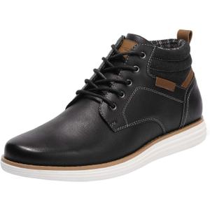 Bruno Marc Men's Mid Top Chukka Sneaker Lace Up Dress Boot (11, Black)