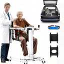 Power Patient Lift Transfer Chair for Home & Car, Portable Folding Lift for Seniors, Disabled & Adults with Adjustable Height, Sit to Stand Lift for Elderly, Transfer Wheelchair for Home Use