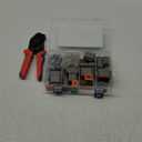 ALFOCI 216 PCS DT Connector Kit with Ratcheting Wire Crimper for Deutsch Connector, 2 3 4 6 8 12 Pin Connectors Automotive Electrical Connectors With Size 16 Stamped Contacts & Accessories