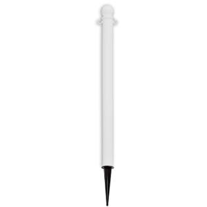 Mr. Chain Deluxe Ground Pole, White, 2.5-Inch Diameter x 35-Inch Height, Pack of 6 (95401-6)
