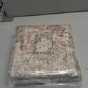 jinchan Area Rug 3x5 Washable Entryway Rug Vintage Kitchen Floor Cover Traditional Thin Taupe Multi Distressed Floral Doormat Indoor Mat for Bathroom Bedroom Living Room