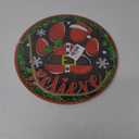 Deroro Christmas Believe Dog Paw Front Door Sign, Xmas Wood Door Hanger Outdoor Outside Porch Decor Pet Lover Gifts, Funny Winter Holiday Wooden Wreath Indoor Wall Hanging Decoration