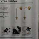 KCO Phansthy Vintage Glass Wall Sconce, Hanging Wire Indoor Wall Lamp, 5.9" Globe Wall Lighting Fixture Adjustable Hanging Cord, Home Decor Art Wall Light Hardwired Farmhouse Wall Sconce (Black)