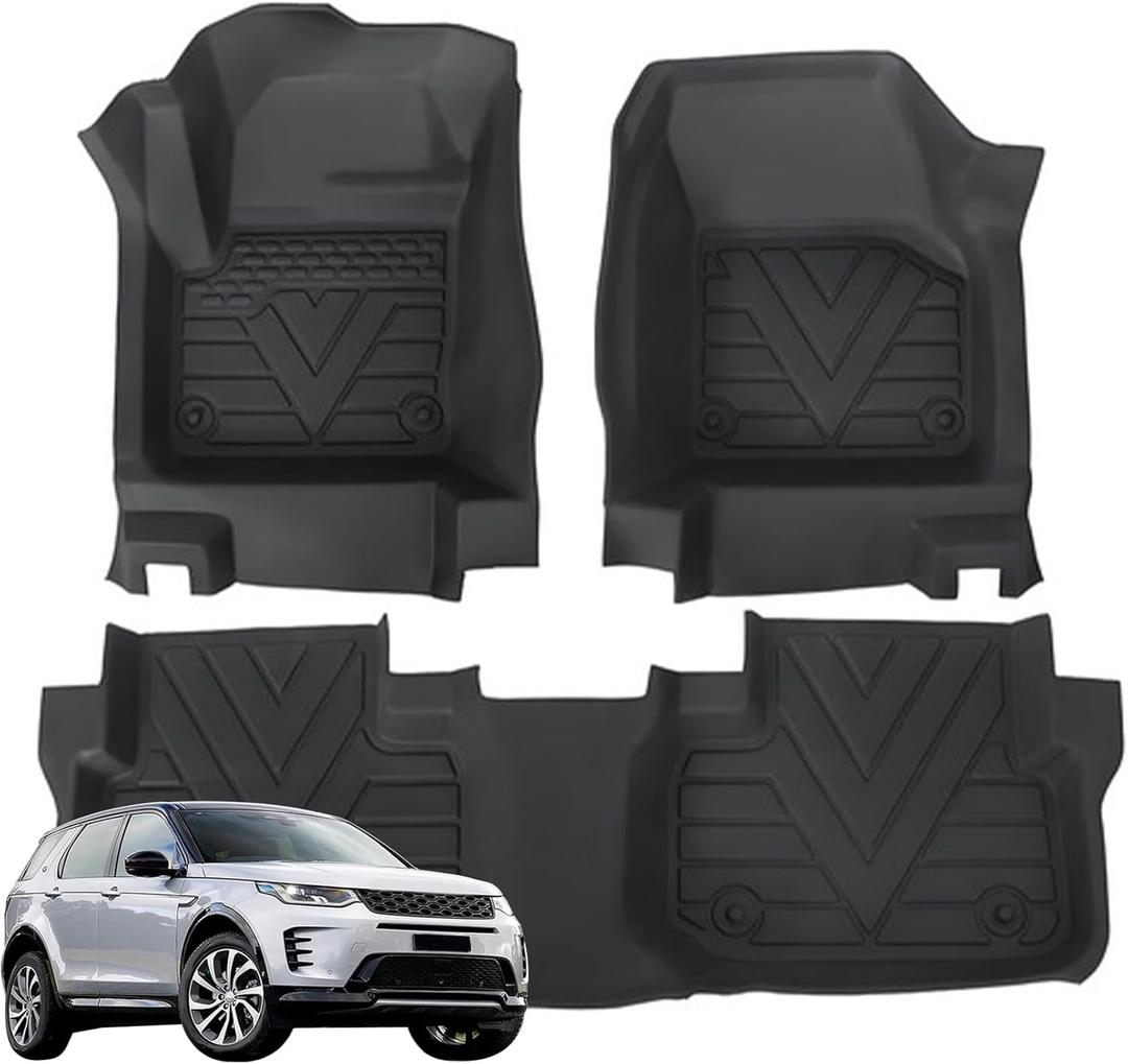 Priprilod Floor Mats Fit for Land Rover Discovery Sport 2015-2025 All Weather Protector TPE Floor Liners Custom Fit Car Mats Non-Slip