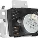 W10642928 WPW10642928 Dryer Timer Compatible with Maytag MGDX655DW0 MGDX655DW2 MEDX655DW0 MEDX655DW1 MGDX500BW1 MGDX500BW2 MGDX655DW1 115VAC 60Hz, Replacement for 418-098-20-B5 4448993 AP6023568