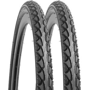 Two Black 22 x 1.72 Bicycle Tires 40-65 PSI ISO 47-456