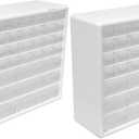 Akro-Mils 44-Drawer Plastic Drawer Storage Cabinet for Garage Organization, Bead Organizer, Building Bricks Storage, Teacher Toolbox, Makeup Organizer, 20-Inch W x 6-Inch D x 16-Inch H, 10144 White