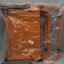 Vibrant and Cheerful Orange Folding Outdoor Chair, Compact Lightweight Portable Design with Wood Armrests & Metal Frame for Backyar, Camping, Beach, Hiking, Picnics