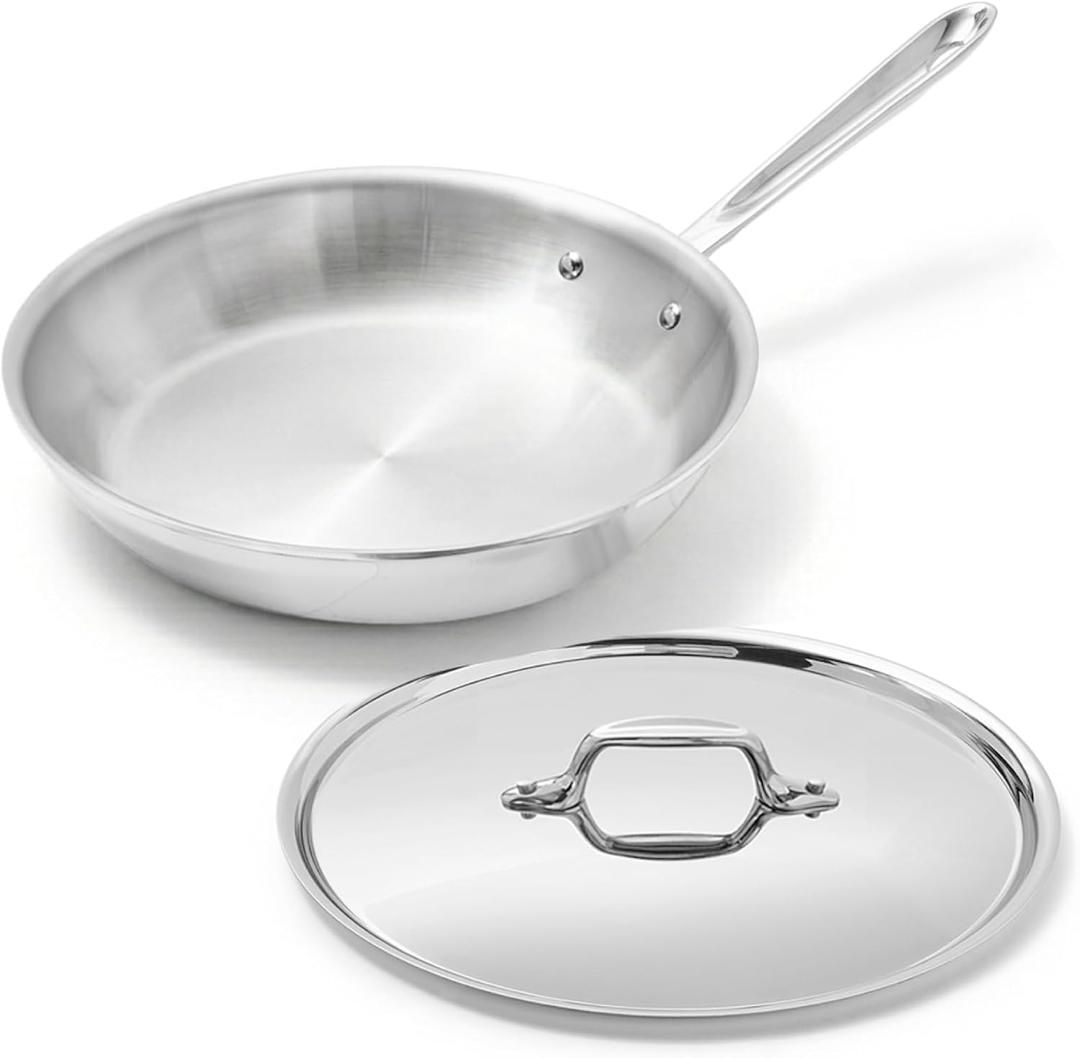 All-Clad D3® Stainless Steel 10" Fry Pan with Lid