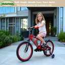 Flash Training Wheels for 12 14 16 18 20 Inch Kids BikeHeavy Duty Training Wheels for Single Speed Bicycle (Black)