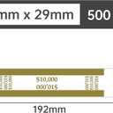 2 x L LIKED Pack of 500 Currency Band Self Sealing Currency Straps Bands Money Bill Wrappers (Gold $10000-500 PCS)